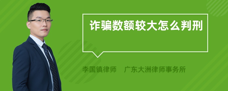 诈骗数额较大怎么判刑