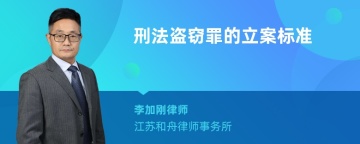 刑法盗窃罪的立案标准