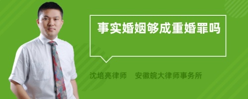 事实婚姻够成重婚罪吗