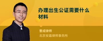 办理出生公证需要什么材料