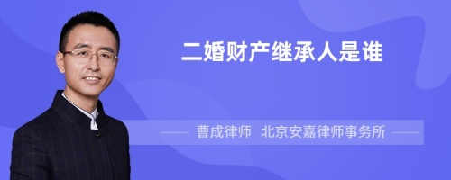 二婚财产继承人是谁