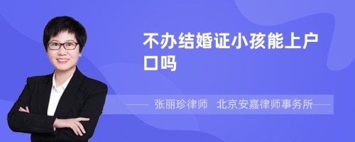 不办结婚证小孩能上户口吗