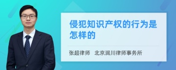 侵犯知识产权的行为是怎样的