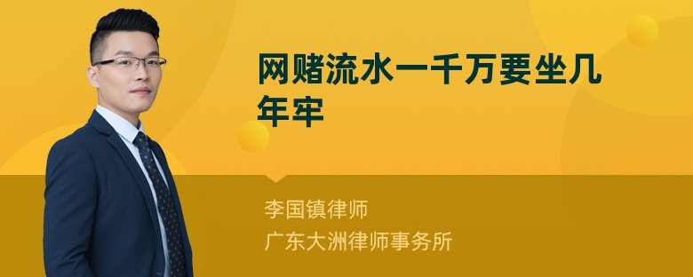 网赌流水一千万要坐几年牢