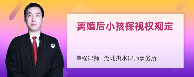 离婚后小孩探视权规定