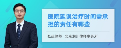 医院延误治疗时间需承担的责任有哪些