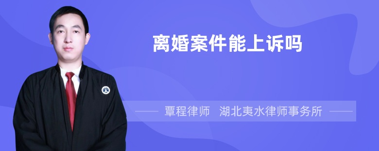 离婚案件能上诉吗