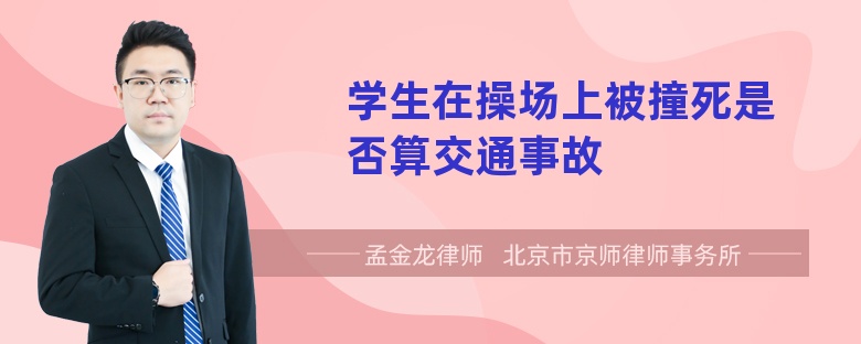 学生在操场上被撞死是否算交通事故