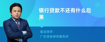 银行贷款不还有什么后果