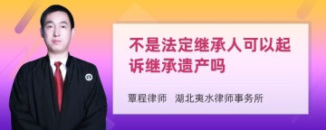 不是法定继承人可以起诉继承遗产吗