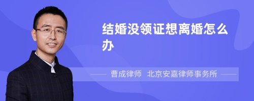 结婚没领证想离婚怎么办