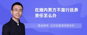 在婚内男方不履行抚养责任怎么办