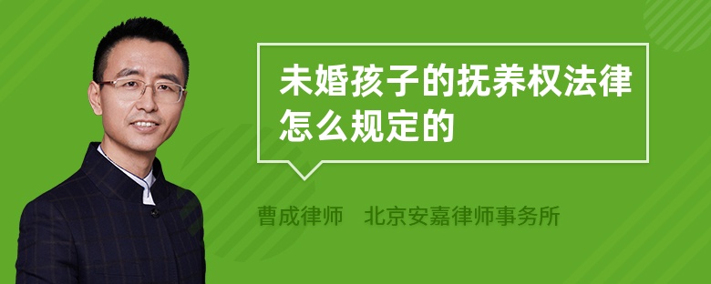 未婚孩子的抚养权法律怎么规定的