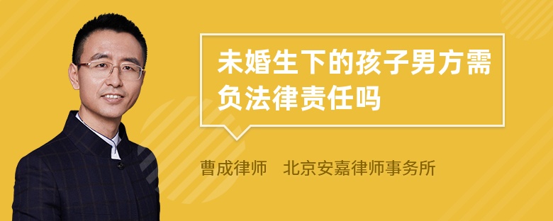 未婚生下的孩子男方需负法律责任吗