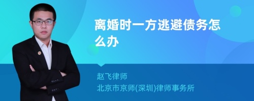 离婚时一方逃避债务怎么办