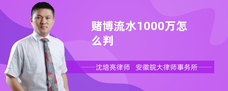 赌博流水1000万怎么判