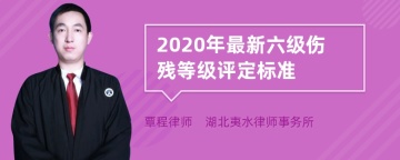 2020年最新六级伤残等级评定标准