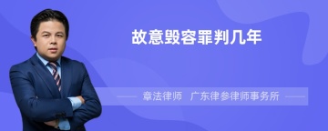 故意毁容罪判几年