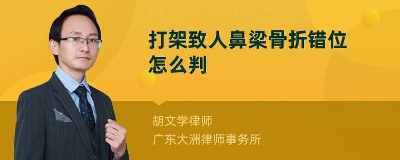 打架致人鼻梁骨折错位怎么判