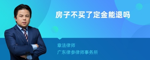 房子不买了定金能退吗