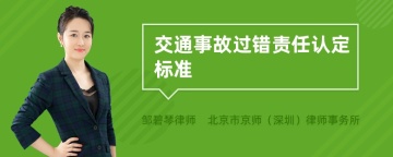 交通事故过错责任认定标准