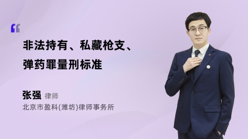 非法持有、私藏枪支、弹药罪量刑标准