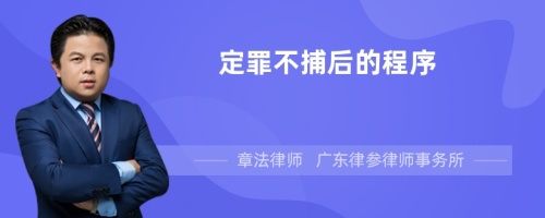 定罪不捕后的程序