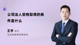 公司法人资格取得的条件是什么