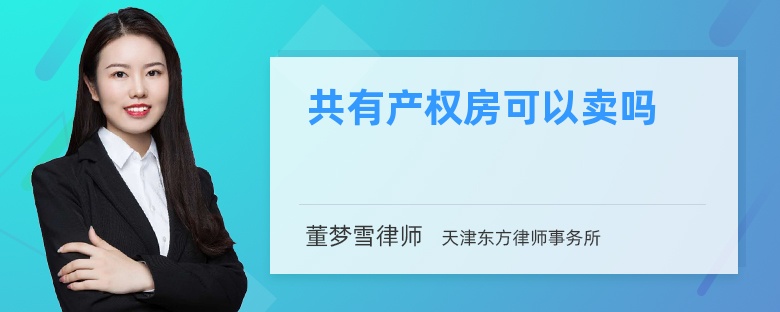 共有产权房可以卖吗