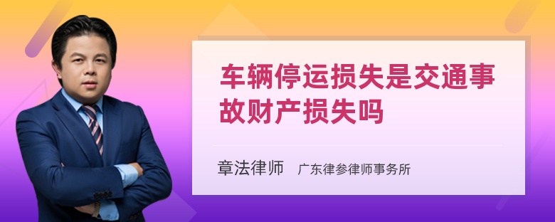 车辆停运损失是交通事故财产损失吗