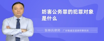 妨害公务罪的犯罪对象是什么