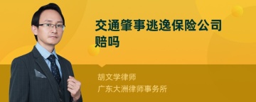 交通肇事逃逸保险公司赔吗