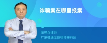 诈骗案在哪里报案