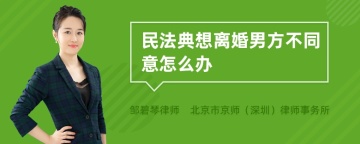 民法典想离婚男方不同意怎么办