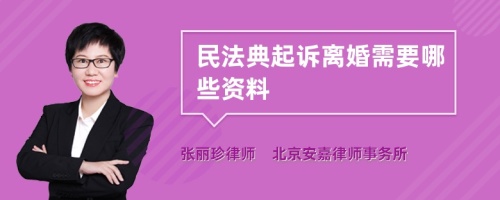 民法典起诉离婚需要哪些资料