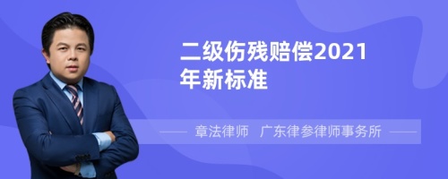 二级伤残赔偿2021年新标准