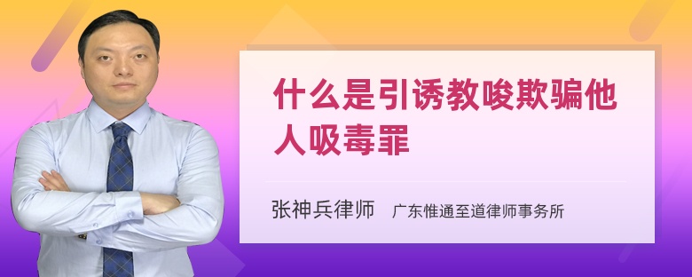 什么是引诱教唆欺骗他人吸毒罪