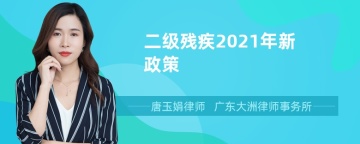 二级残疾2021年新政策