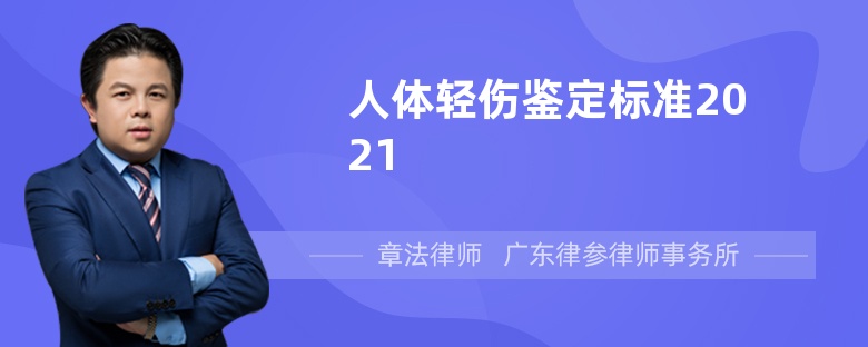 人体轻伤鉴定标准2021