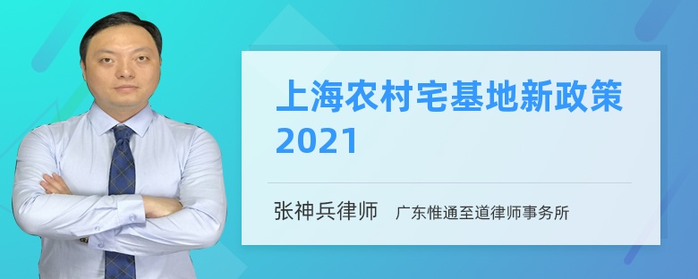 上海农村宅基地新政策2021