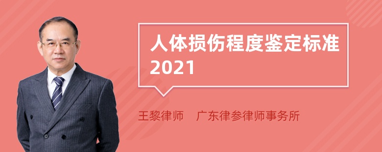 人体损伤程度鉴定标准2021