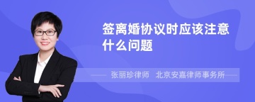 签离婚协议时应该注意什么问题