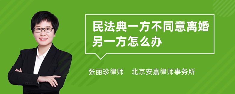 民法典一方不同意离婚另一方怎么办