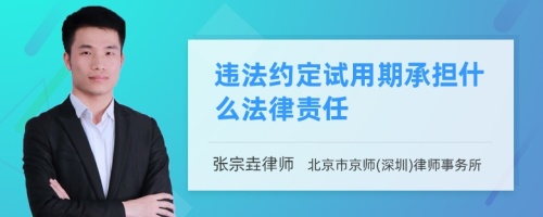 违法约定试用期承担什么法律责任