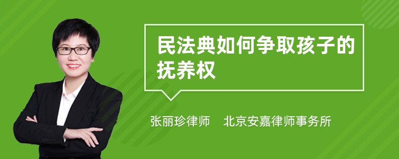 民法典如何争取孩子的抚养权