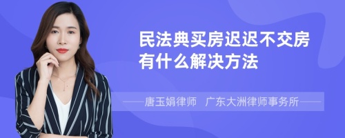 民法典买房迟迟不交房有什么解决方法