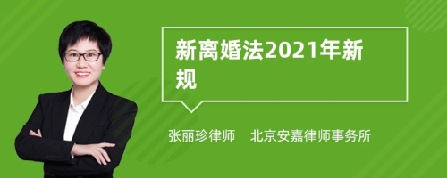 新离婚法2021年新规