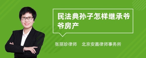 民法典孙子怎样继承爷爷房产