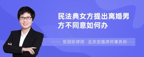 民法典女方提出离婚男方不同意如何办