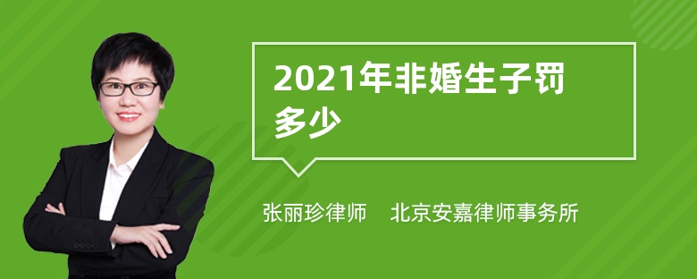 2021年非婚生子罚多少